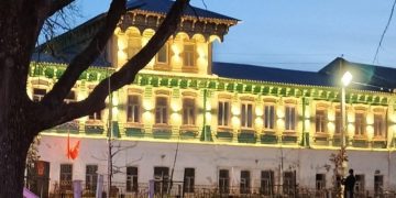 Дом купца Попова в Спас-Клепиках украсили подсветкой