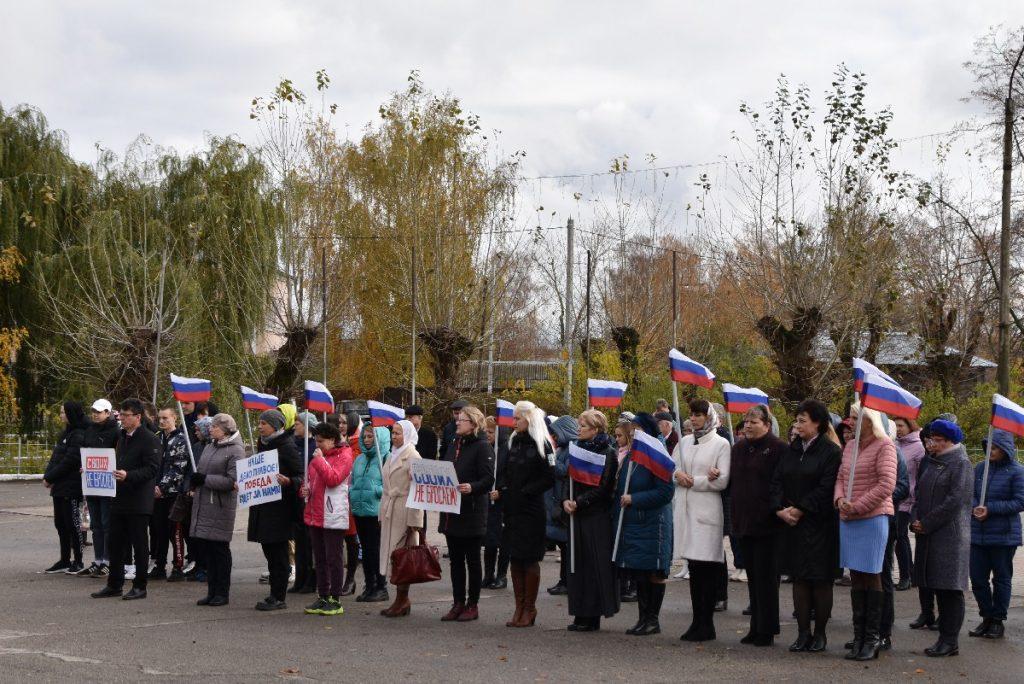 20 октября жители Спасска вышли на митинг в поддержку спецоперации