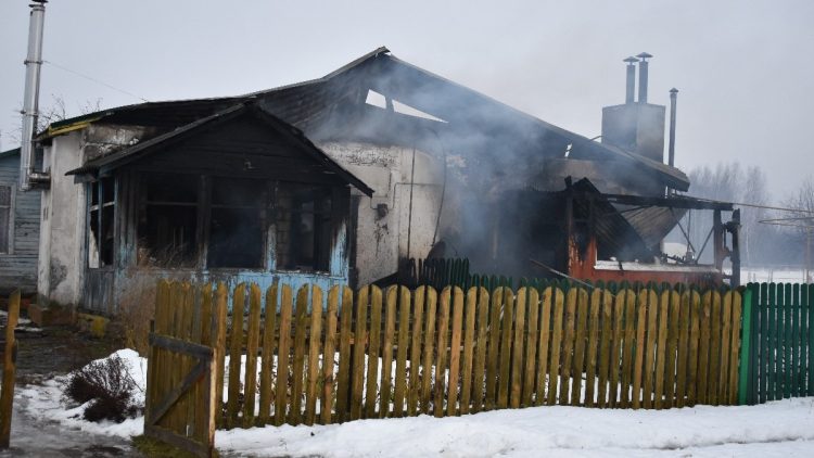 В Путятинском районе сгорел жилой двухквартирный дом