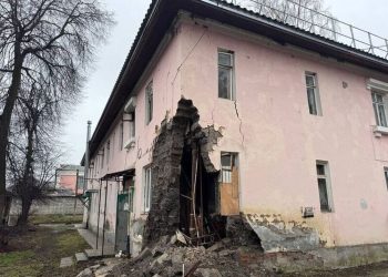 В рязанском Рыбном обрушилась стена многоквартирного жилого дома