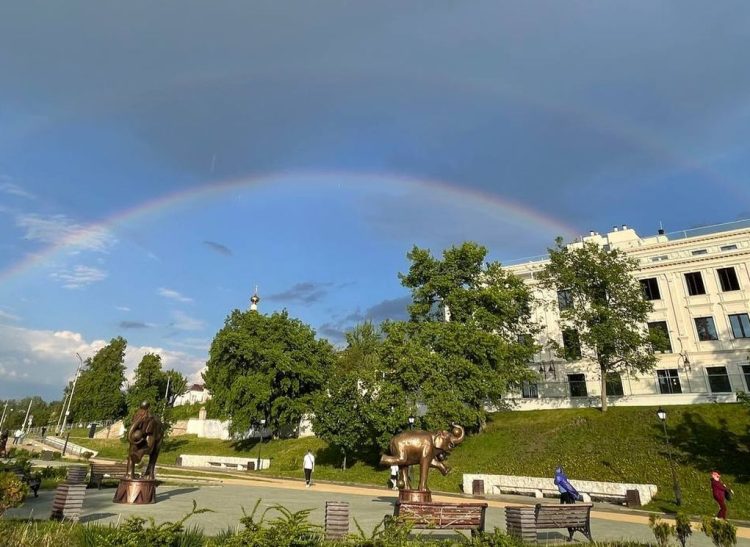 Горожане засняли в небе над Рязанью двойную радугу