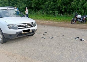 В Сасовском округе при опрокидывании мотоцикла пострадали два подростка