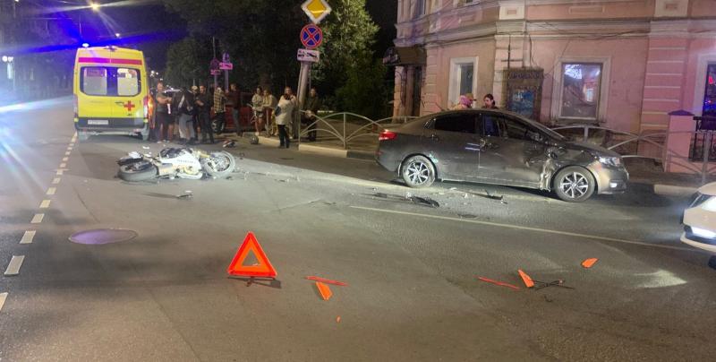 В ДТП в центре Рязани пострадали два человека