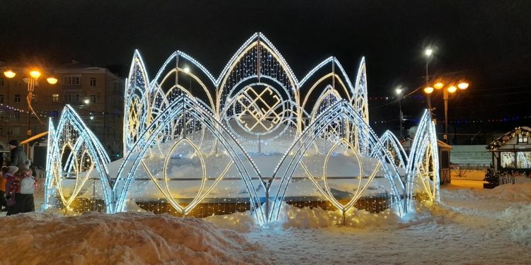 Новогодняя иллюминация в Рязани заработает 27 декабря
