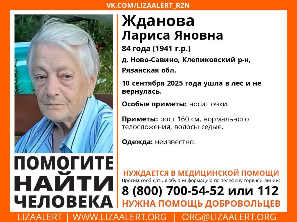 В Клепиковском районе пропала 84-летняя пенсионерка