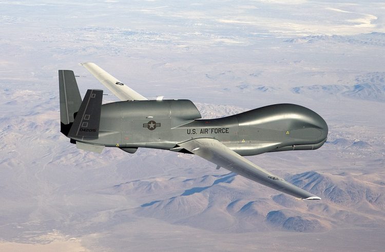 Global Hawk. First flight. Flight number 017-0001. From Palmdale, Ca to Edwards AFB. Photo by Bobbi Zapka.