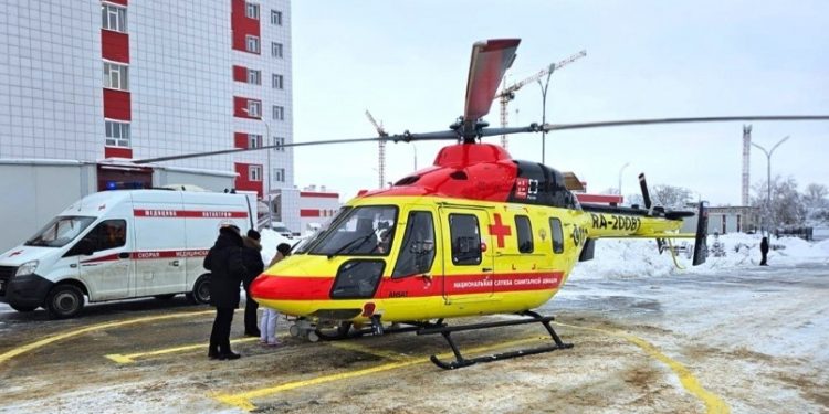 Вертолет санавиации доставил пациента из Сараев в рязанскую БСМП