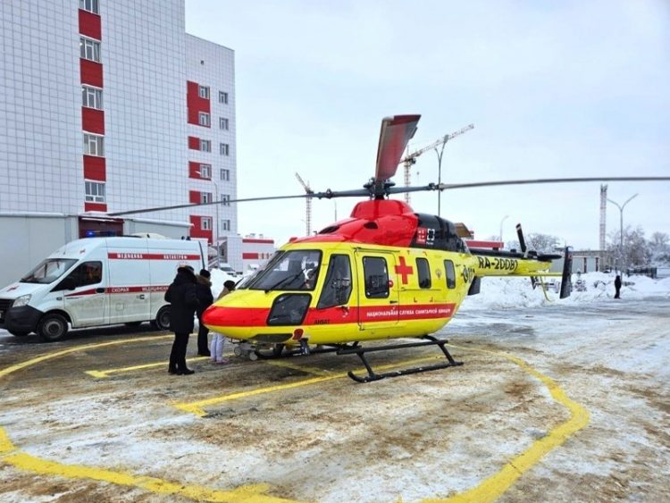 Вертолет санавиации доставил пациента из Сараев в рязанскую БСМП