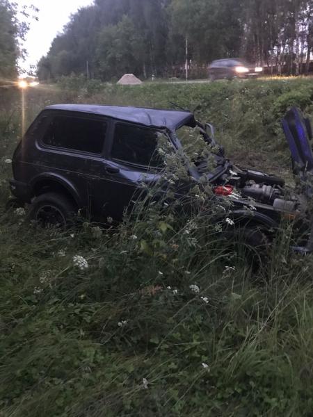 При опрокидывании автомобиля в Рязанском районе пострадали двое детей