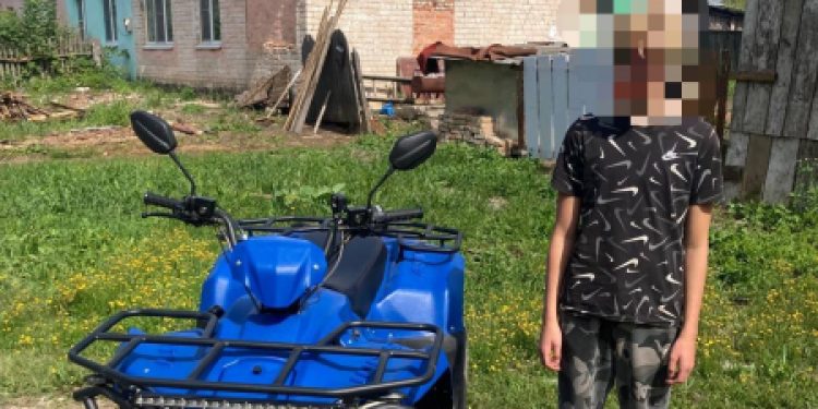 В Ряжском районе задержали 14-летнего подростка на квадроцикле