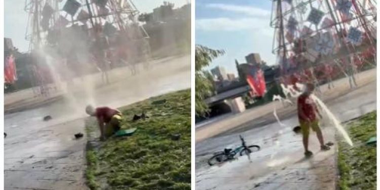 На рязанском Лыбедском бульваре подросток сломал автополив