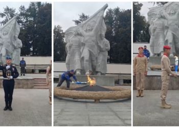 На рязанской площади Победы вновь загорелся Вечный огонь На рязанской площади Победы вновь загорелся Вечный огонь