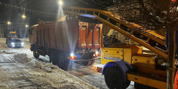 В ночь на 7 декабря с четырех рязанских улиц вывезут снег