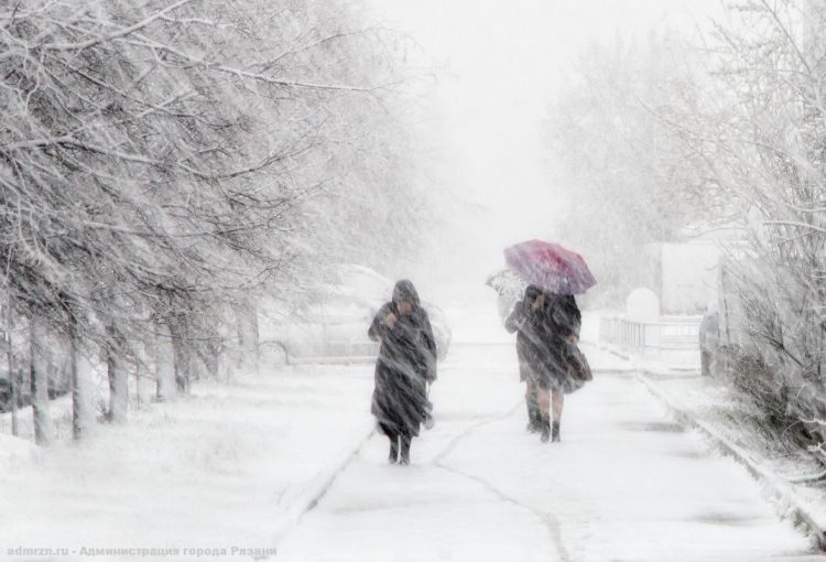Администрация предупредила рязанцев об аномальном снегопаде 15 декабря