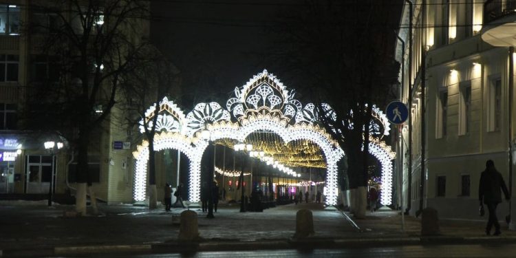 Мэрия Рязани опубликовала снимки новых новогодних арок на улице Почтовой