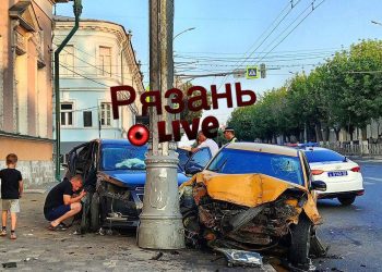В центре Рязани произошло жёсткое ДТП