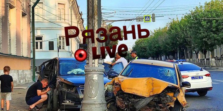В центре Рязани произошло жёсткое ДТП