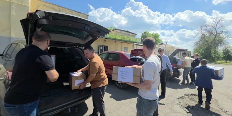 Рязанские коммунисты во главе с Денисом Сидоровым доставили гуманитарную помощь в ЛНР