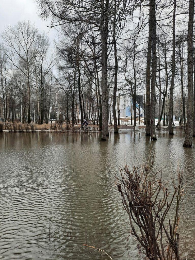 В Рязани затопило парк Гагарина