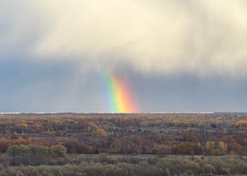 В Касимовском округе запечатлели октябрьскую радугу