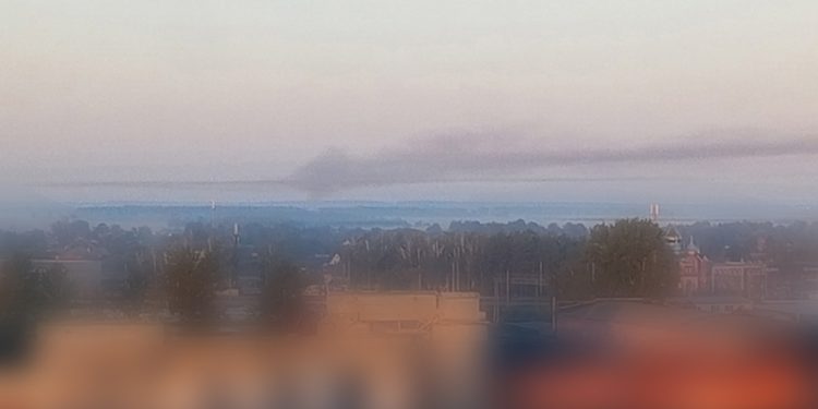 В Сети появилось фото с места уничтожения беспилотника, пролетавшего над Рязанской областью