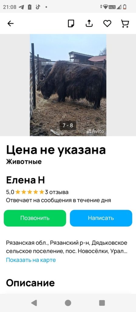 Рязанцы обнаружили в Сети объявления о продаже оленей и яков