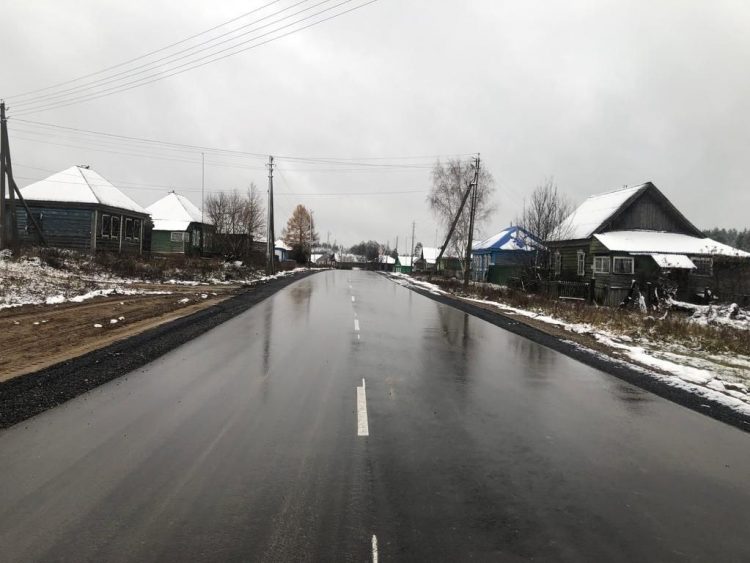 В Касимовском районе завершили ремонт участка дороги Гусь-Железный - Чаур