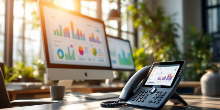 Современный офис с интеграцией IP телефонии и CRM системами.