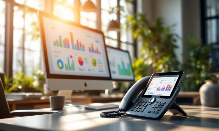Современный офис с интеграцией IP телефонии и CRM системами.