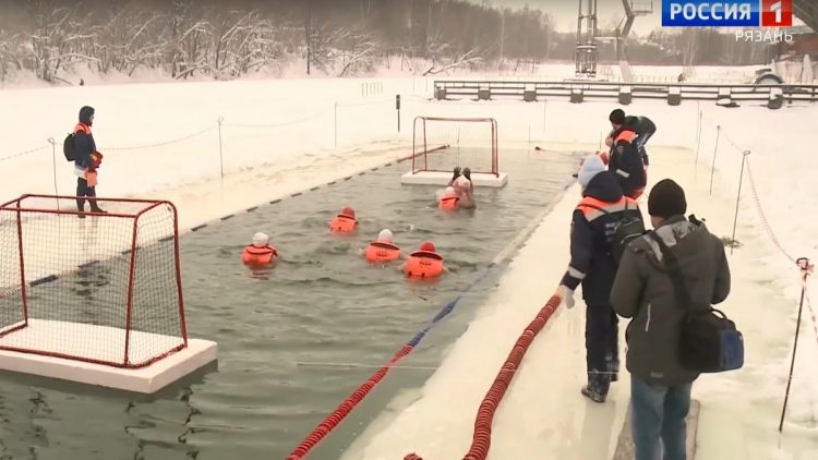 Рязанские "моржи" сыграли в водное поло на фестивале «Энергия холода»