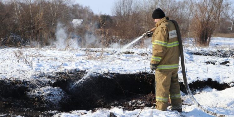 Жители рязанского Скопина пожаловались Ромодину на горящие торфяники