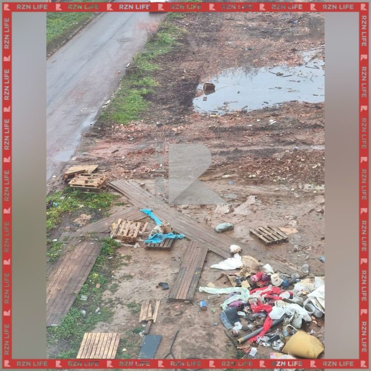 Рязанцы пожаловались на строительный мусор на улице Грибоедова