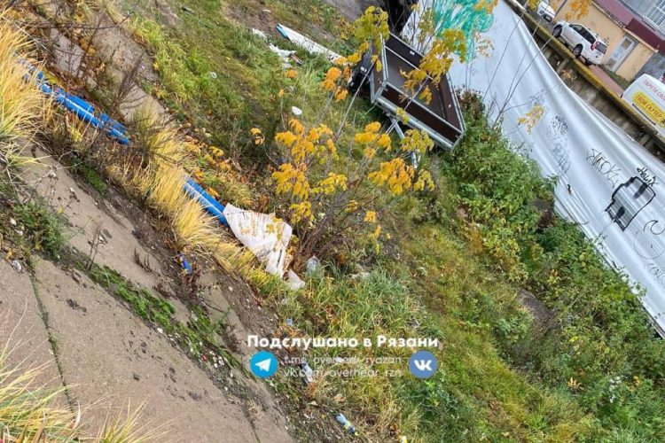 Рязанцы пожаловались на мусор около Горбатого моста