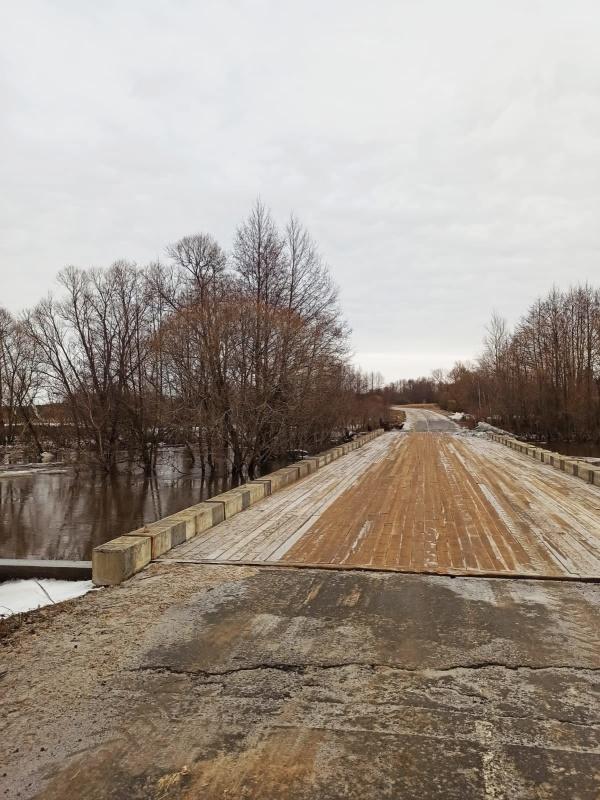 20 марта в Рязанской области вода освободила три затопленных низководных моста
