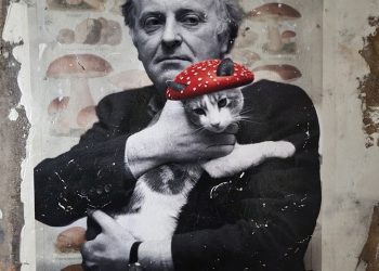 В Рязани появилось граффити с Иосифом Бродским и котом В Рязани появилось граффити с Иосифом Бродским и котом