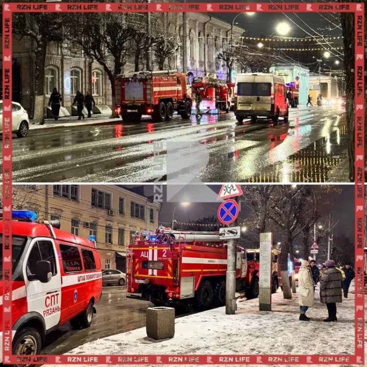 Вечером 16 января к рязанской детской музыкальной школе приехали пожарные машины