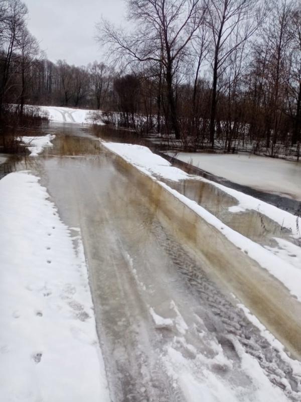 4 января в Путятинском районе подтопило два низководных моста