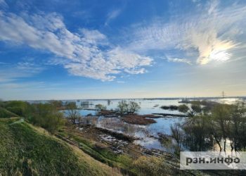 Разлив на Пре продолжает угрожать рязанским берегам Разлив на Пре продолжает угрожать рязанским берегам