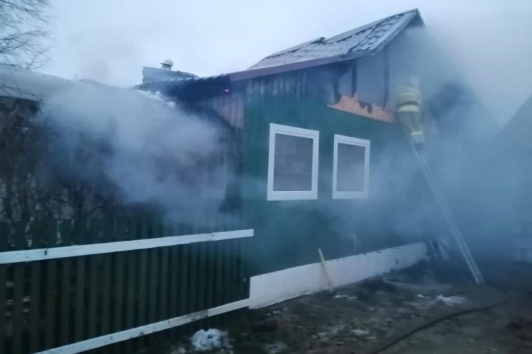 В Сараевском районе сгорел деревянный дачный дом