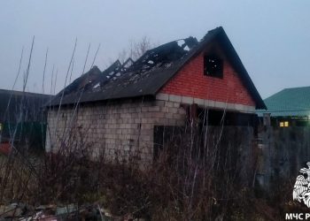 В рязанском Ухолове горел гараж