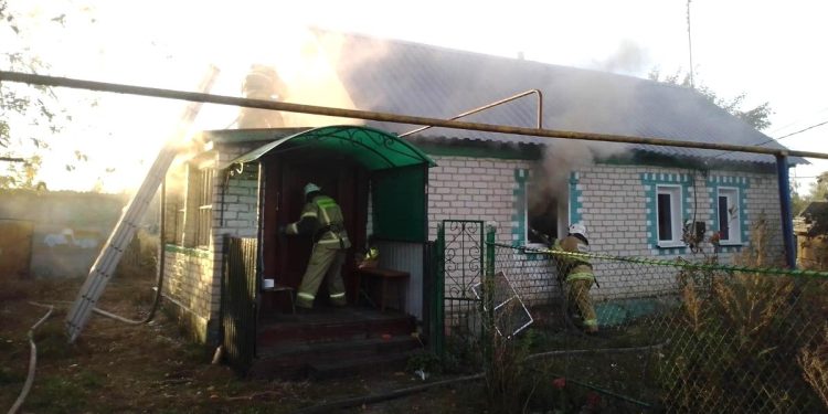 В рязанских Сараях горел жилой дом