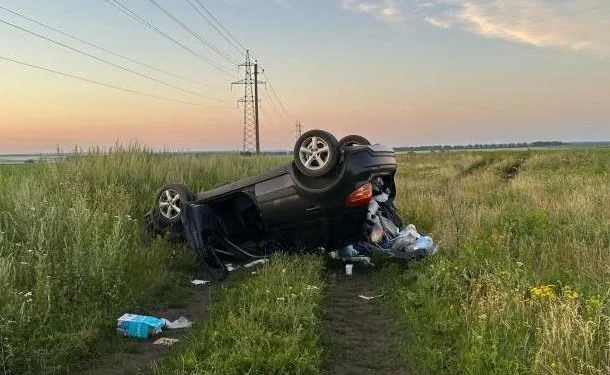 Пожилая москвичка на иномарке улетела в кювет под Рязанью Пожилая москвичка на иномарке улетела в кювет под Рязанью