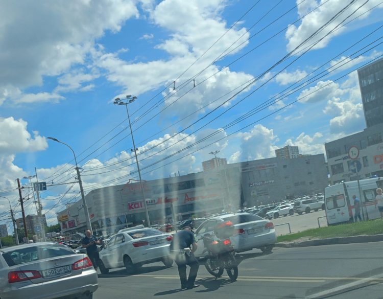 В Рязани у «Барса» из-за ДТП с мотоциклом образовался затор