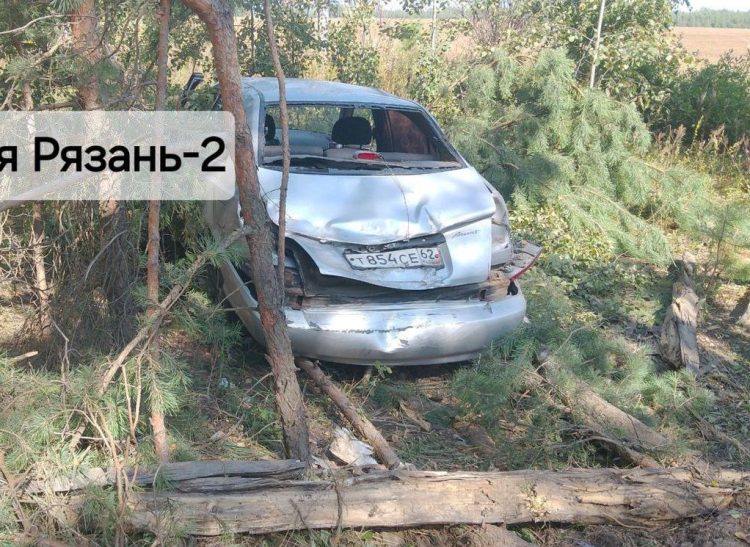 В Спасском районе легковой автомобиль вылетел в кювет