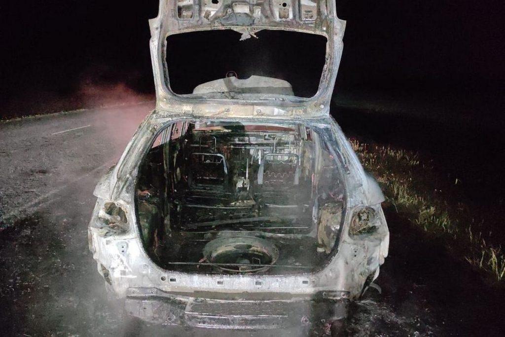 В рязанском Ряжске сгорел автомобиль "Mazda CX-7"