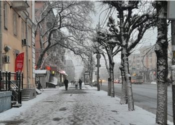 Рязань накрыл снегопад вечером 2 марта