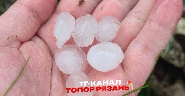 В Рыбновском и Клепиковском районах выпал град