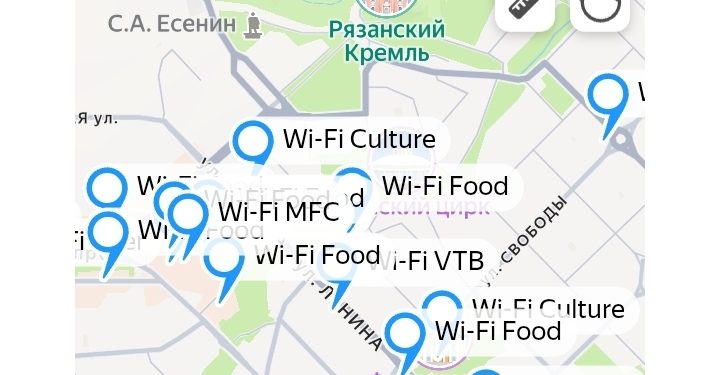 Минцифры представило рязанцам интерактивную карту точек Wi-Fi в регионе Минцифры представило рязанцам интерактивную карту точек Wi-Fi в регионе