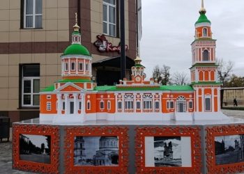 В рязанском Скопине установили новый макет утраченного храма
