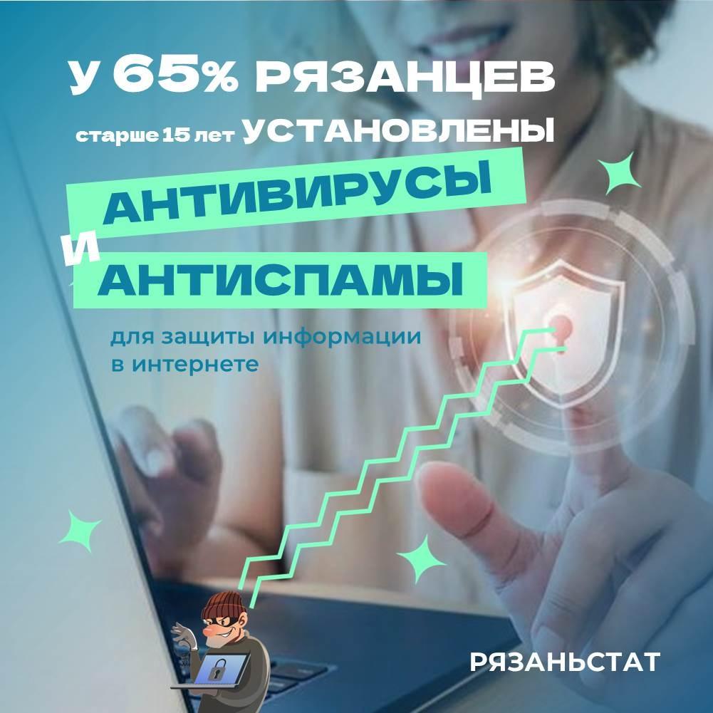 Рязаньстат: 65% рязанцев пользуются антивирусами и антиспамами